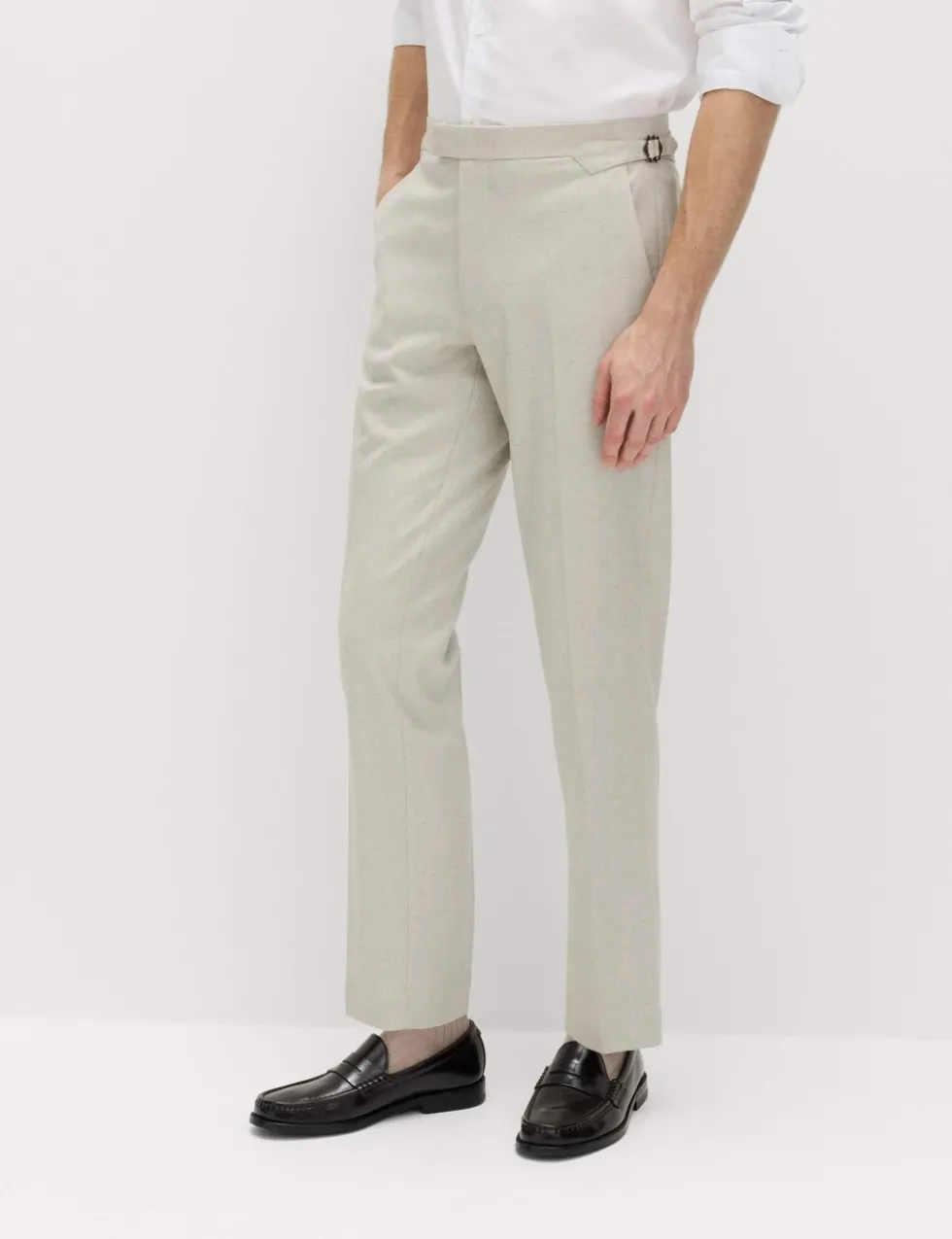 Tailored Fit Herringbone Trousers