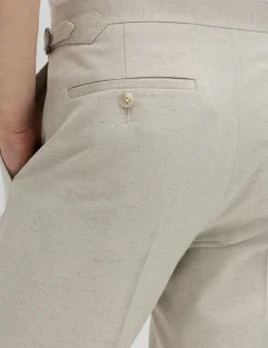 Tailored Fit Herringbone Trousers