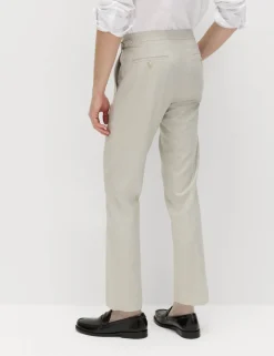 Tailored Fit Herringbone Trousers