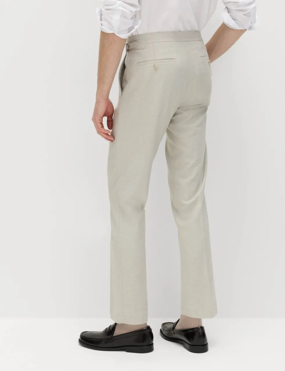 Tailored Fit Herringbone Trousers