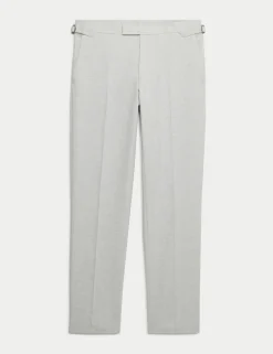 Tailored Fit Herringbone Trousers
