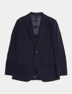 Tailored Fit Italian Performance Linen Blend Suit Jacket