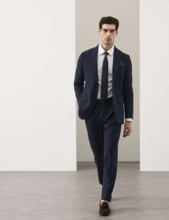 Tailored Fit Italian Performance Linen Blend Suit Jacket