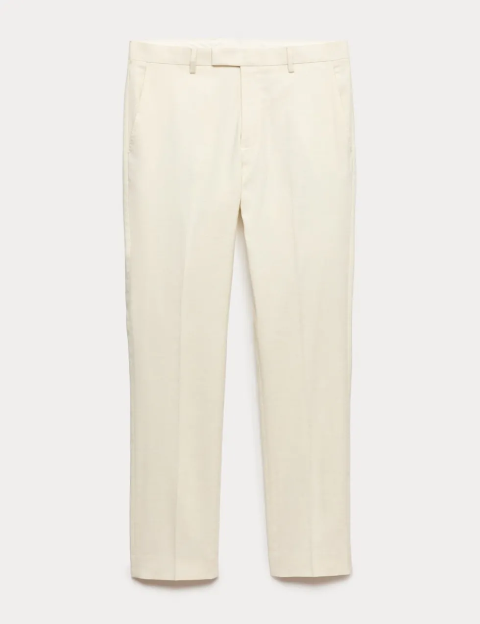 Tailored Fit Italian Performance Linen Blend Suit Trousers