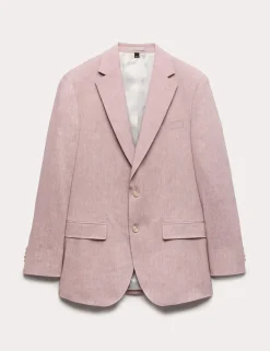 Tailored Fit Italian Performance Linen Blend Suit Jacket