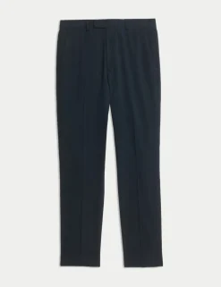 Tailored Fit Italian Performance Linen Blend Suit Trousers