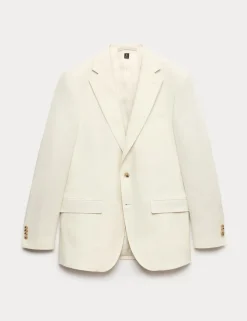 Tailored Fit Italian Performance Linen Blend Suit Jacket