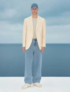 Tailored Fit Italian Performance Linen Blend Suit Jacket