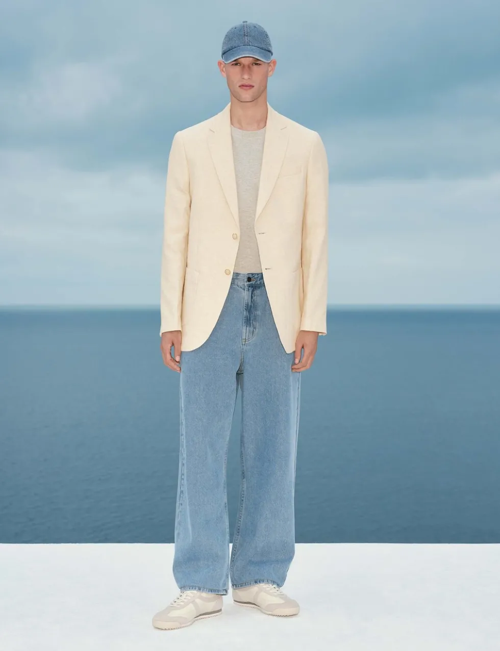 Tailored Fit Italian Performance Linen Blend Suit Jacket