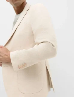 Tailored Fit Italian Performance Linen Blend Suit Jacket