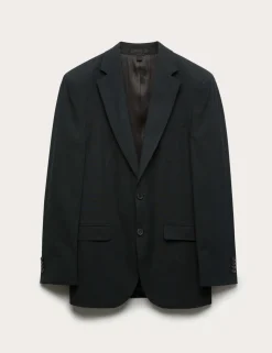 Tailored Fit Italian Performance Linen Blend Suit Jacket