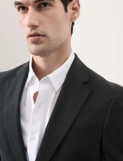 Tailored Fit Italian Performance Linen Blend Suit Jacket