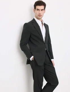 Tailored Fit Italian Performance Linen Blend Suit Jacket