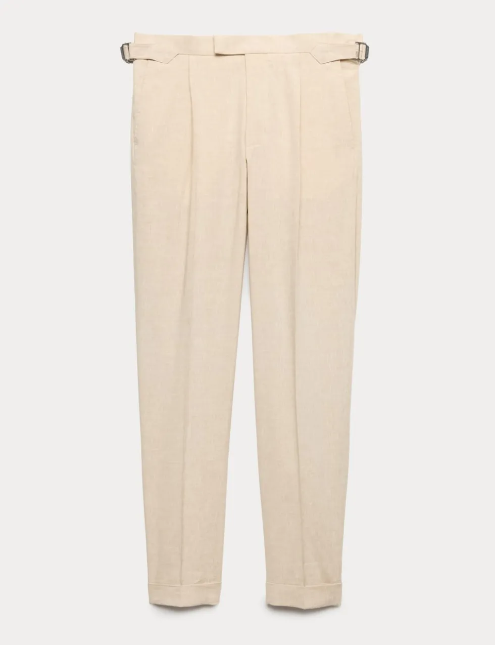 Tailored Fit Italian Performance Linen Blend Suit Trousers