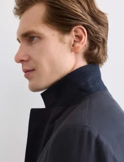 Tailored Fit Italian Silk & Linen Suit Jacket