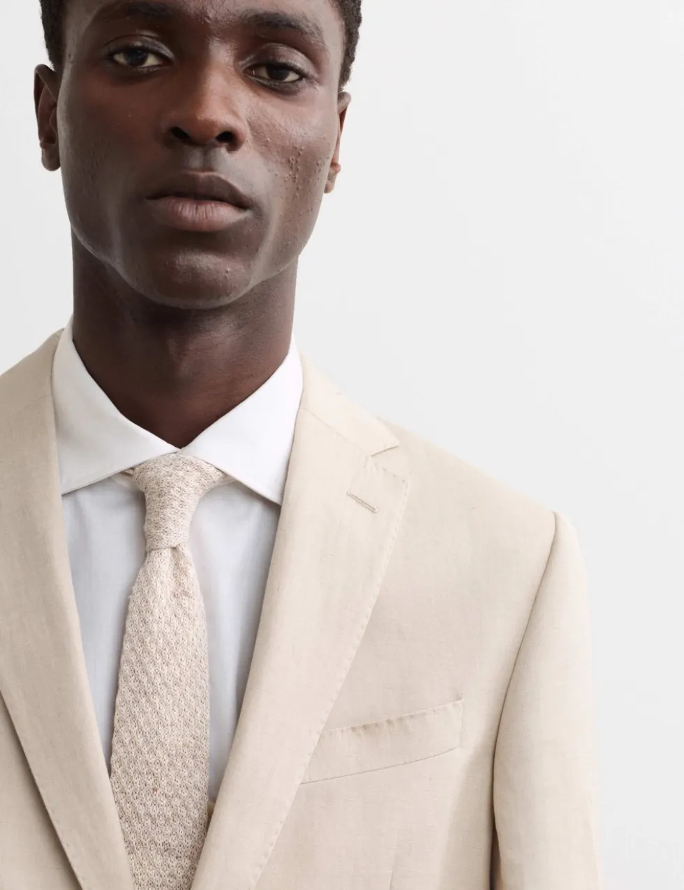 Tailored Fit Italian Silk & Linen Suit Jacket