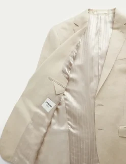 Tailored Fit Italian Silk & Linen Suit Jacket