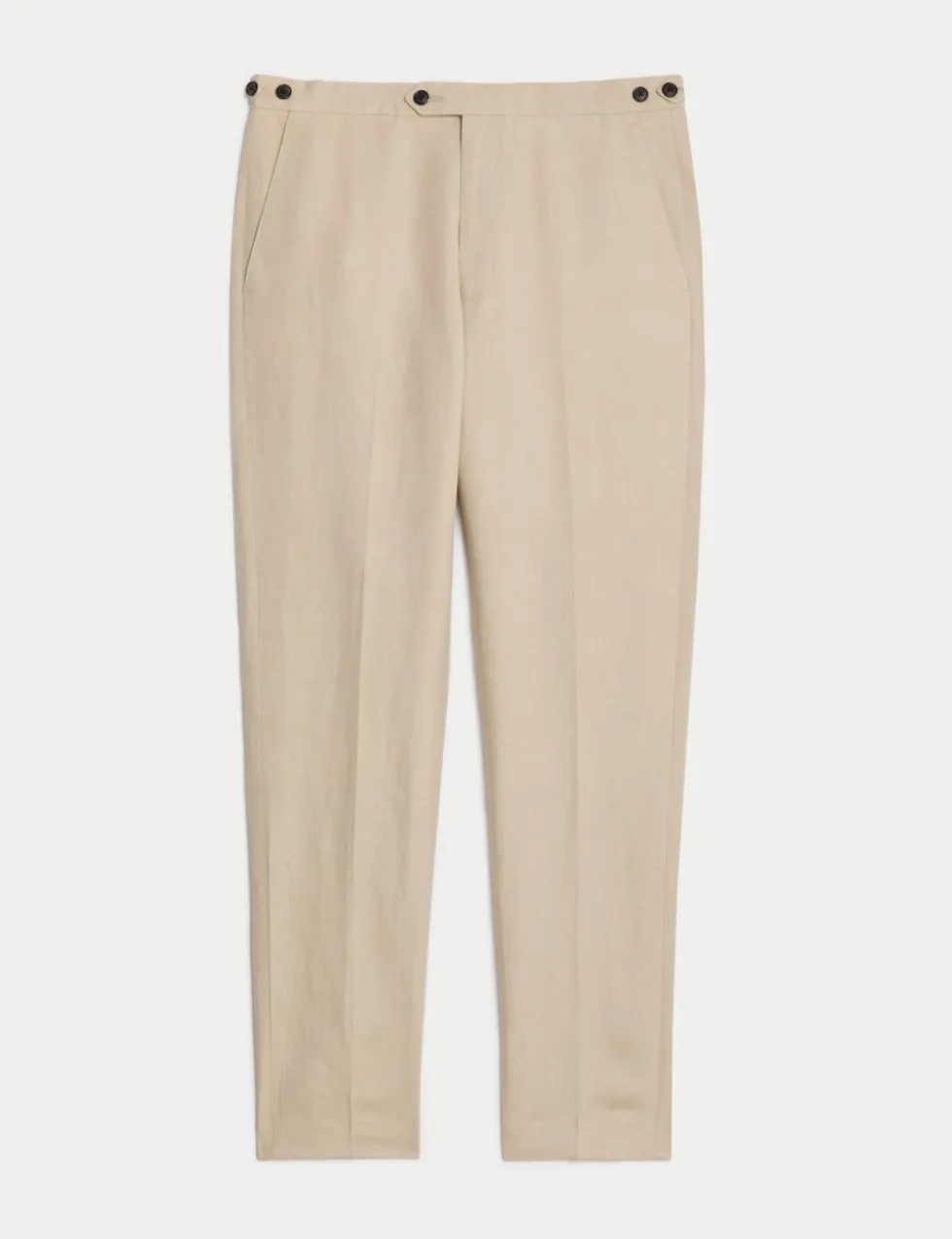 Tailored Fit Italian Silk & Linen Suit Trousers