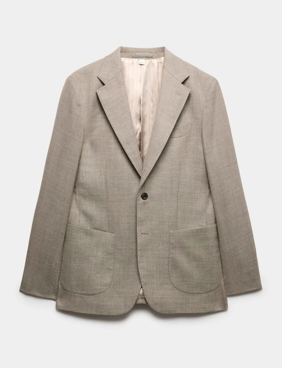 Tailored Fit Italian Wool Rich Blazer with Silk