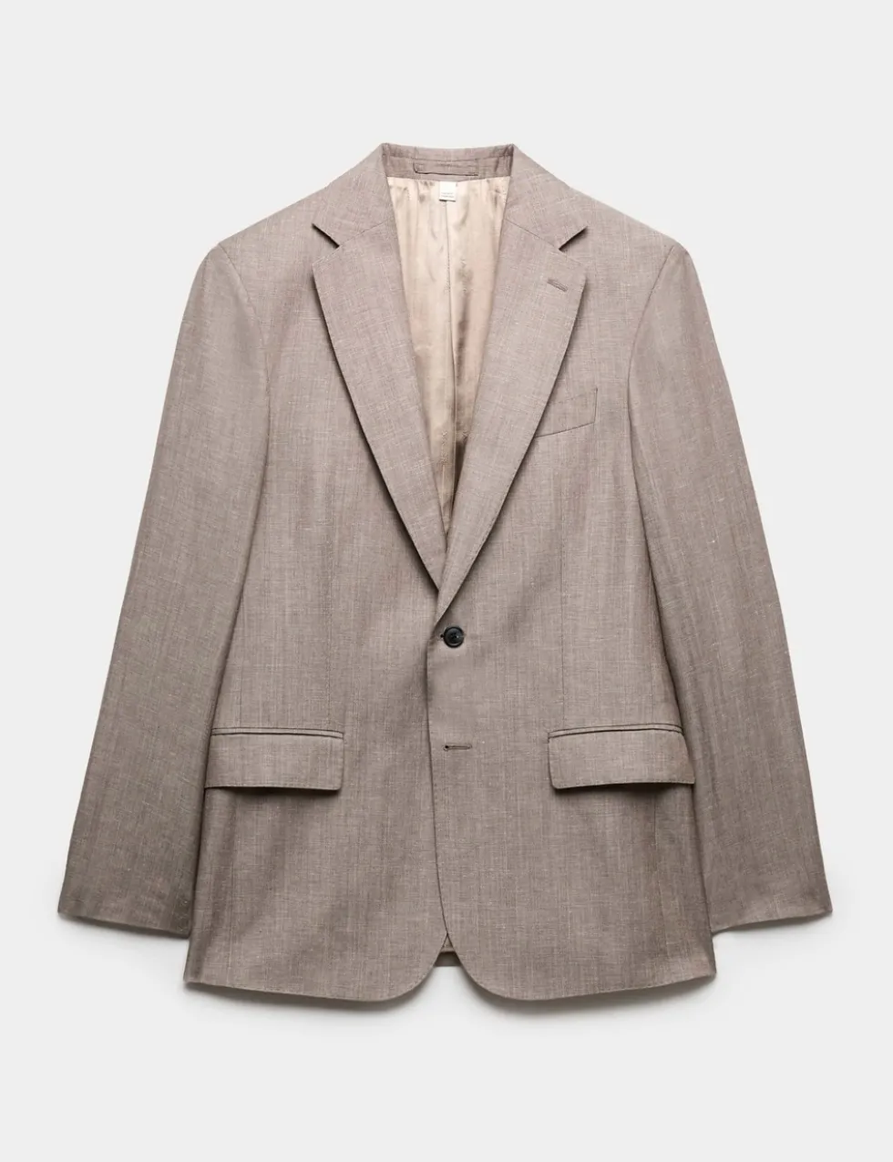 Tailored Fit Italian Wool Linen Blend Suit Jacket