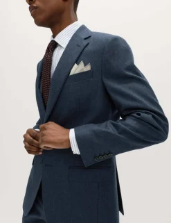 Tailored Fit Italian Wool Rich Tweed Suit Jacket