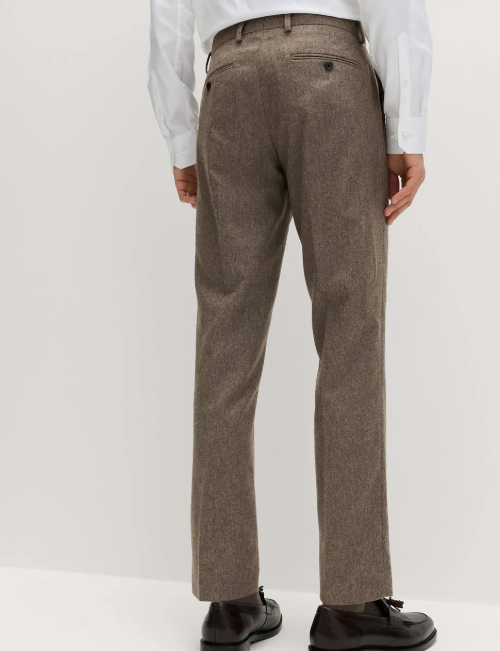 Tailored Fit Italian Wool Rich Suit Trousers