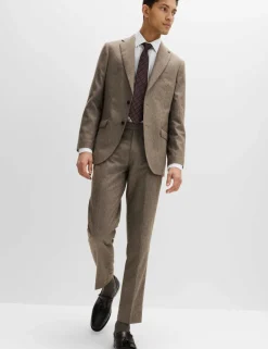 Tailored Fit Italian Wool Rich Suit Trousers