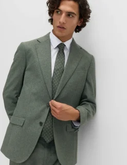Tailored Fit Italian Wool Rich Tweed Suit Jacket