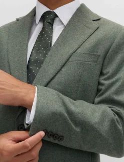 Tailored Fit Italian Wool Rich Tweed Suit Jacket