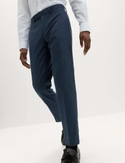 Tailored Fit Italian Wool Rich Suit Trousers