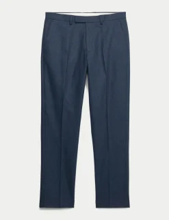 Tailored Fit Italian Wool Rich Suit Trousers