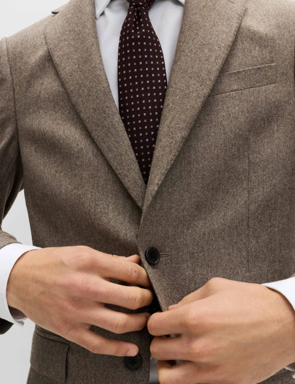 Tailored Fit Italian Wool Rich Tweed Suit Jacket
