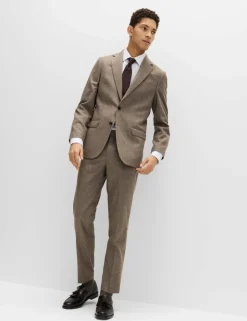 Tailored Fit Italian Wool Rich Tweed Suit Jacket