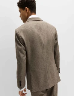 Tailored Fit Italian Wool Rich Tweed Suit Jacket