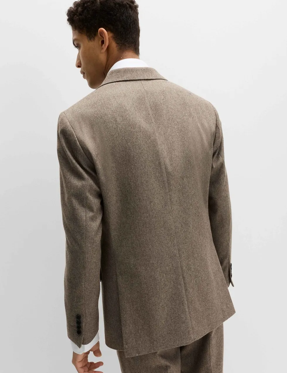 Tailored Fit Italian Wool Rich Tweed Suit Jacket