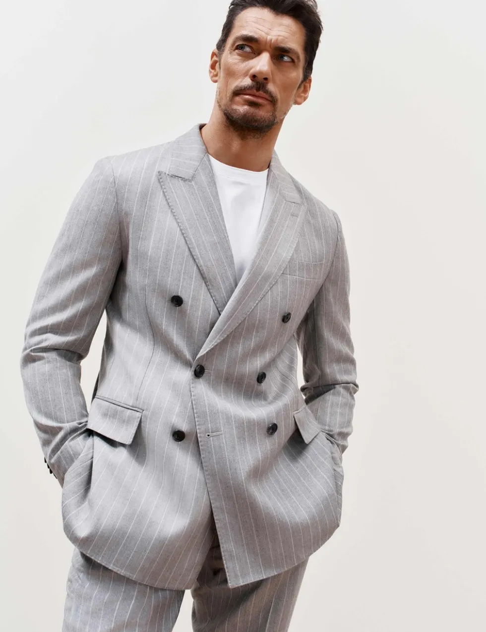 Tailored Fit Italian Wool Suit Jacket with Cashmere