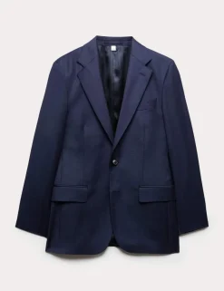 Tailored Fit Italian Wool Sharkskin Jacket