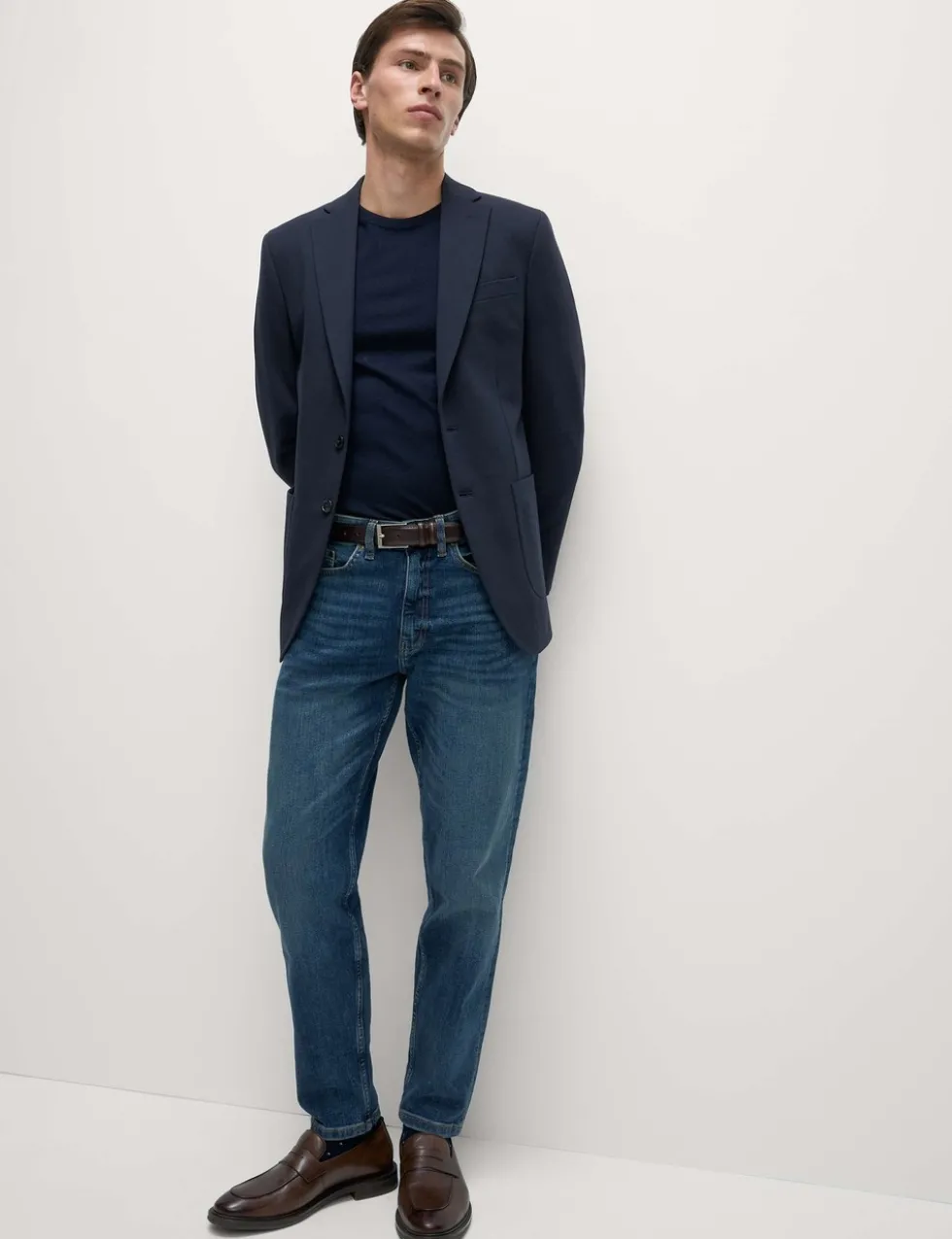 Tailored Fit Jersey Textured Blazer