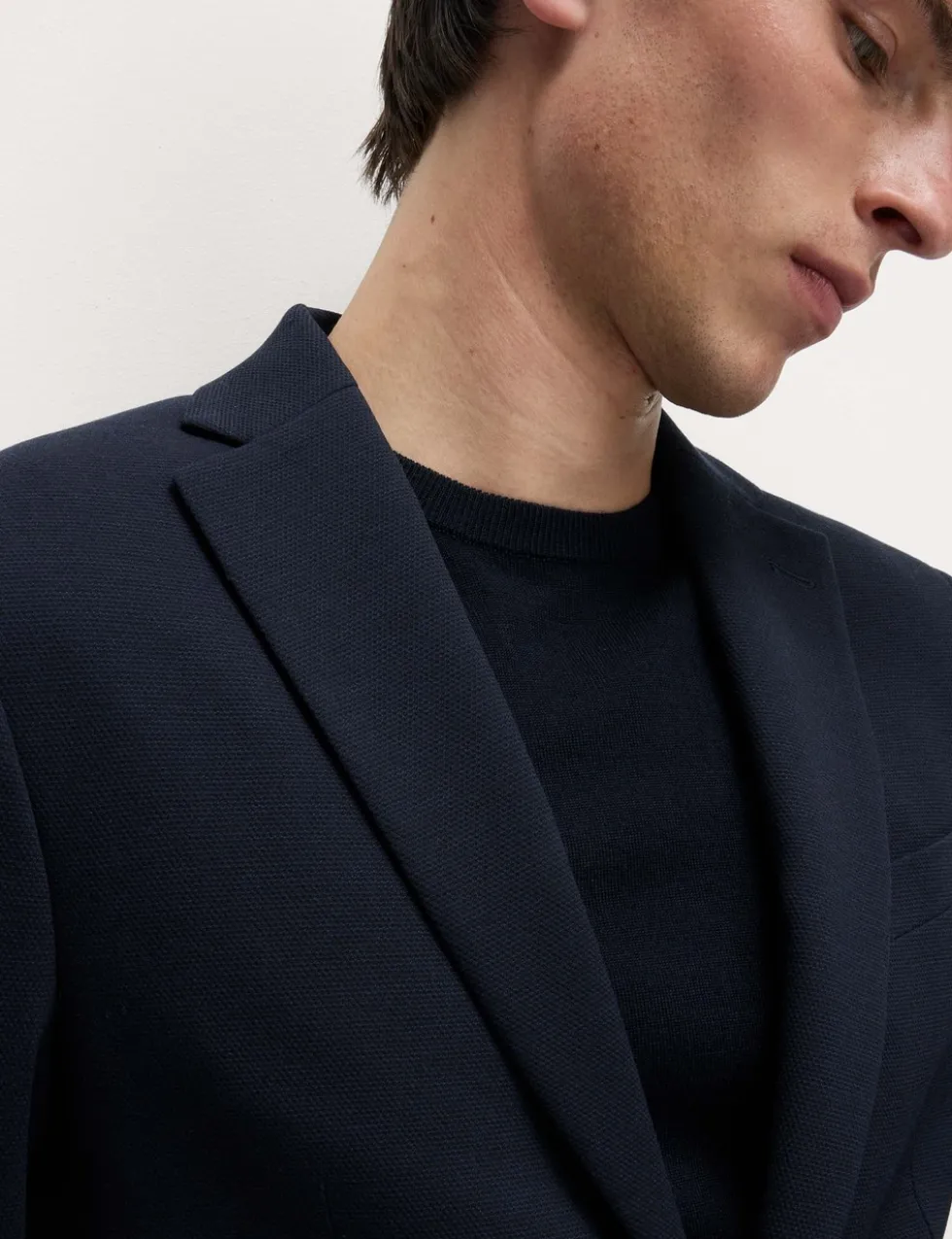 Tailored Fit Jersey Textured Blazer