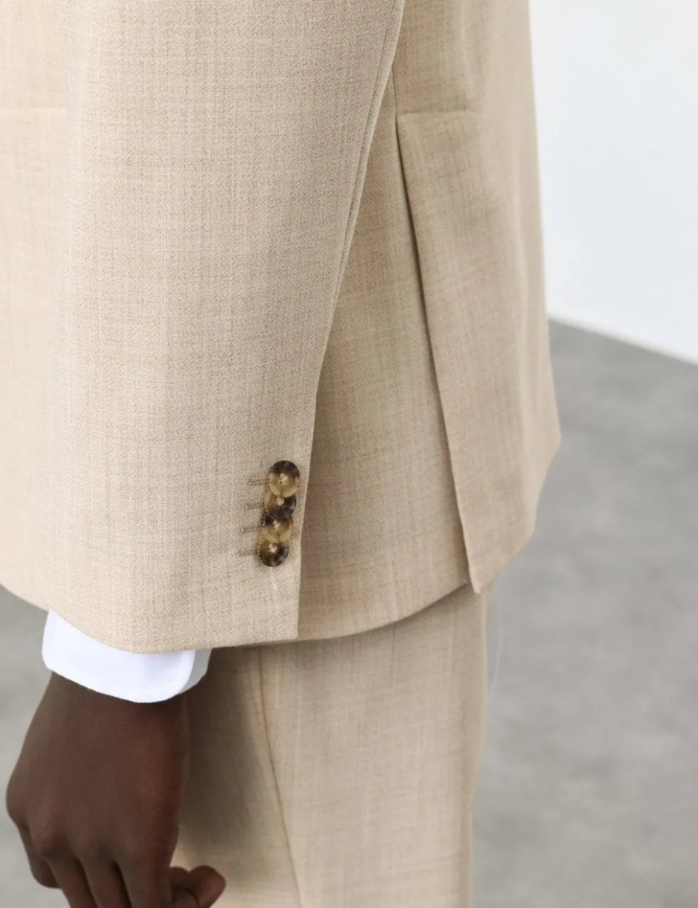 Tailored Fit Merino Wool Rich Suit Jacket
