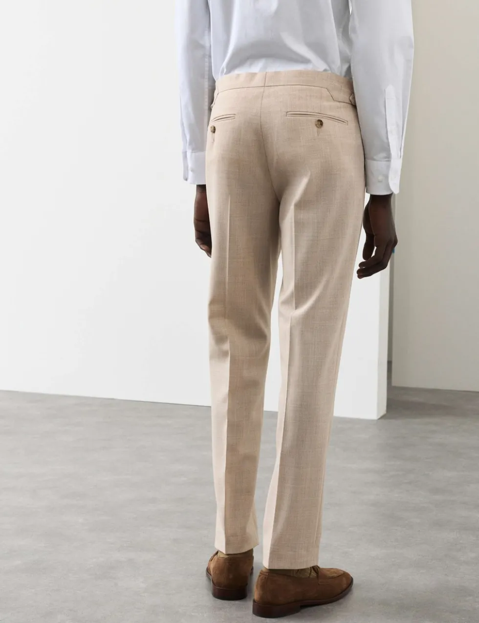 Tailored Fit Merino Wool Rich Trousers