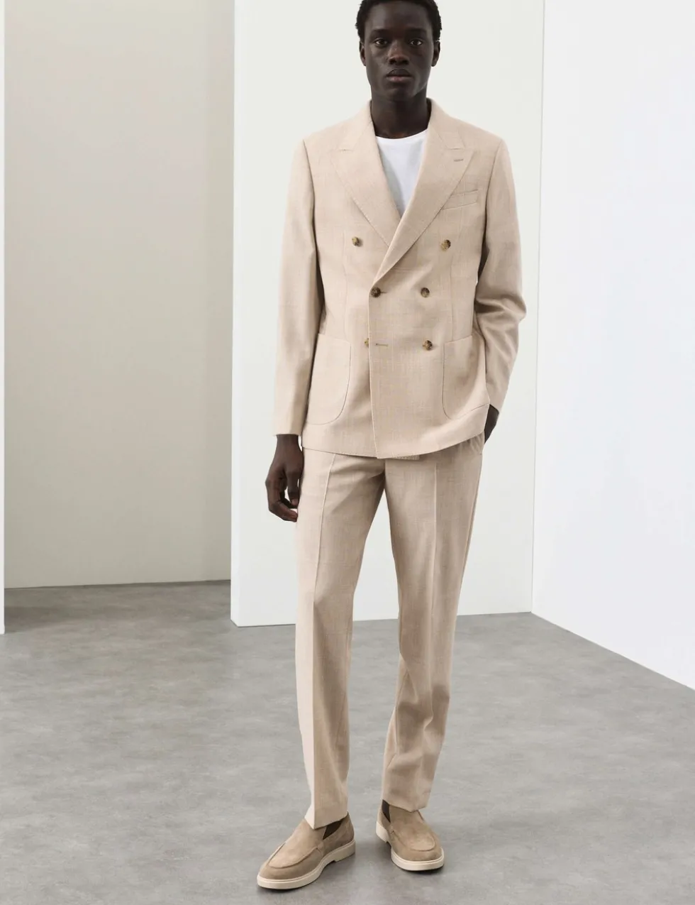 Tailored Fit Merino Wool Rich Trousers