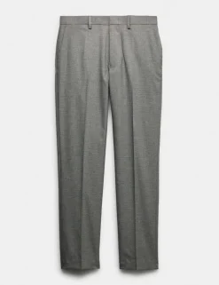 Tailored Fit Micro Grid Trousers