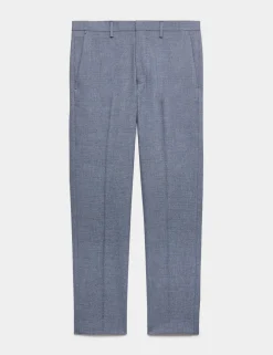 Tailored Fit Micro Grid Trousers