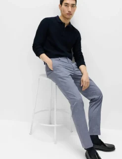 Tailored Fit Micro Grid Trousers