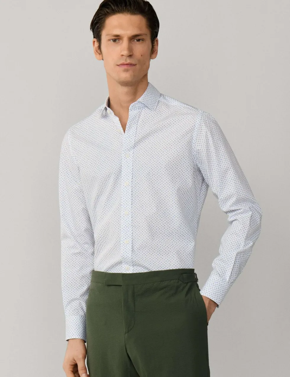 Tailored Fit Pure Cotton Floral Shirt