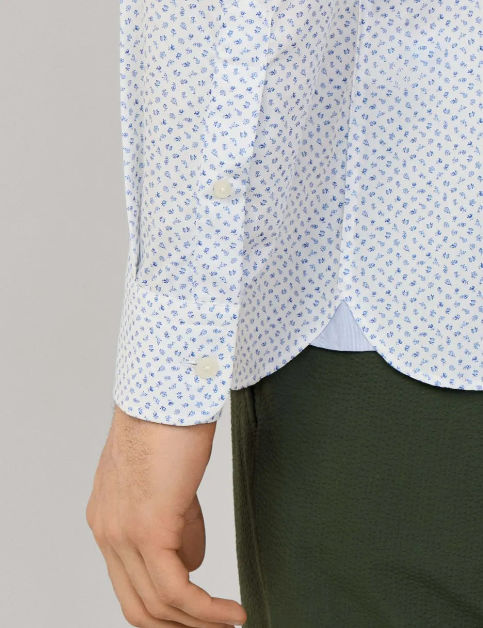 Tailored Fit Pure Cotton Floral Shirt