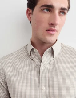Tailored Fit Pure Cotton Check Shirt