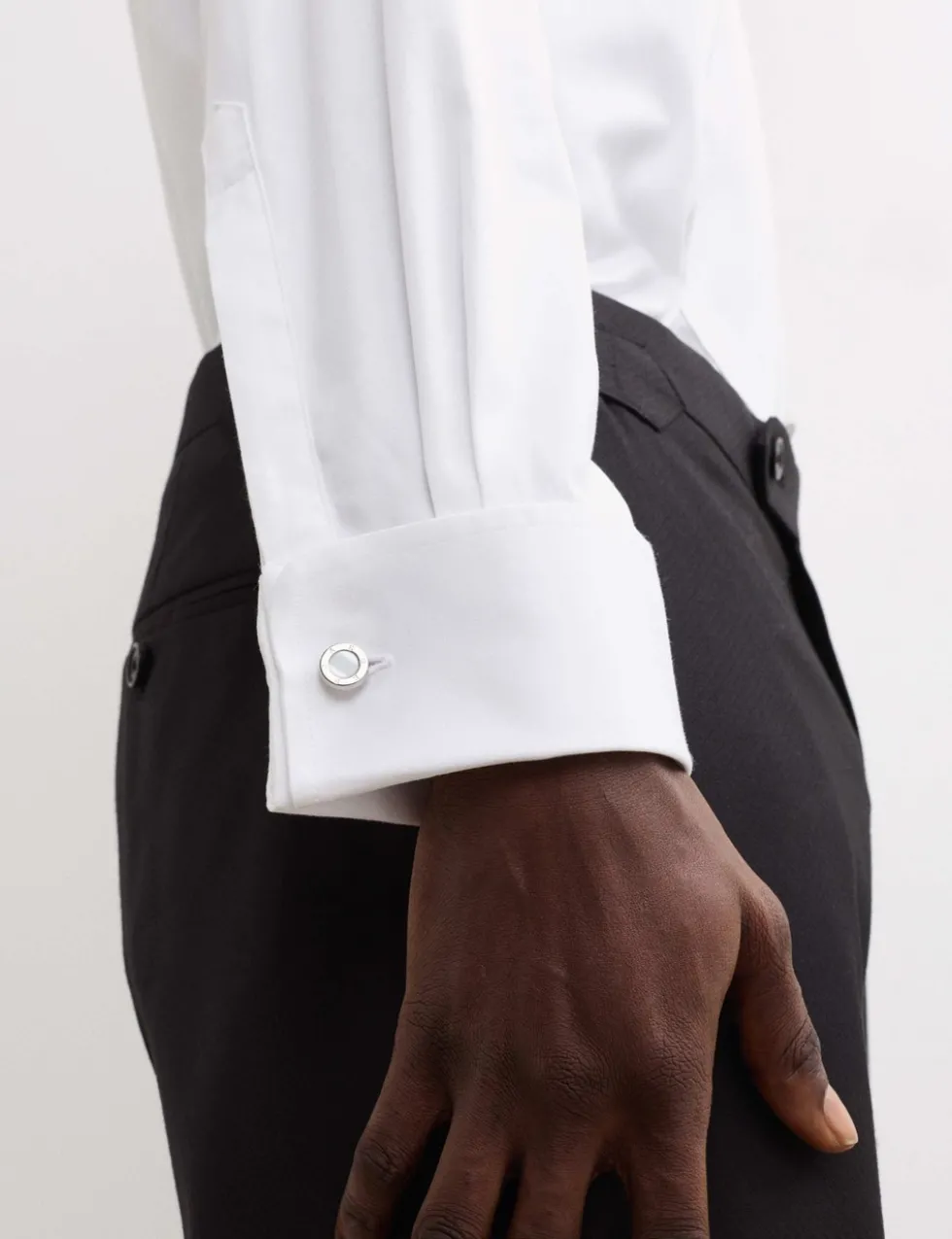 Tailored Fit Pure Cotton Bib Front Dress Shirt