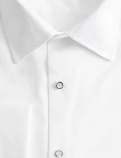 Tailored Fit Pure Cotton Bib Front Dress Shirt